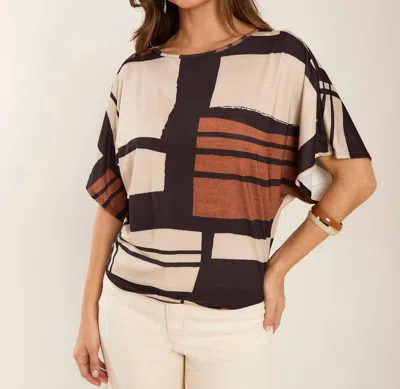 Zinzane Nala Matte Jersey Top In Brown