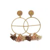 Ziolla Designs Women's Neutrals Blush Bloom Hoop Earrings