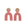Ziolla Designs Women's Pink / Purple Julia Indie Vibrant Pink Rainbow Earrings