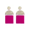 Ziolla Designs Women's Pink / Purple / Silver Fuchsia And Silver Bold Earrings