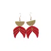 Ziolla Designs Women's Red / Gold Anastasia Bright Red Earrings