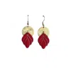 Ziolla Designs Women's Red / Gold Avra Red And Gold Earrings