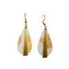 Ziolla Designs Women's White / Gold Anais White And Gold Drop Earrings In Multi