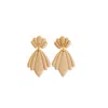 Ziolla Designs Women's Yellow / Orange Textured Champagne Deco Clay Earrings