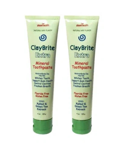 ZION HEALTH CLAYBRITE EXTRA TOOTHPASTE SET OF 2 PACK, 8OZ