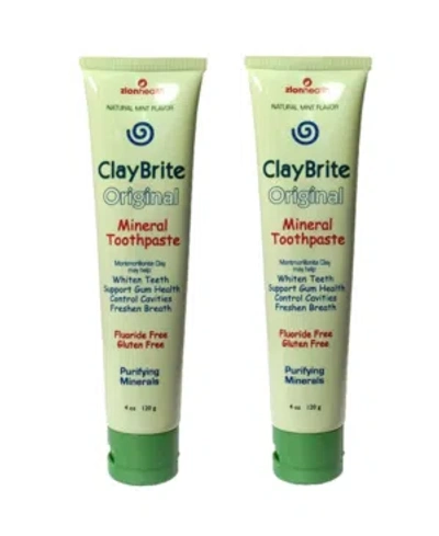 ZION HEALTH CLAYBRITE TOOTHPASTE FOR SUPERIOR GUM HEALTH SET OF 2 PACK, 8OZ