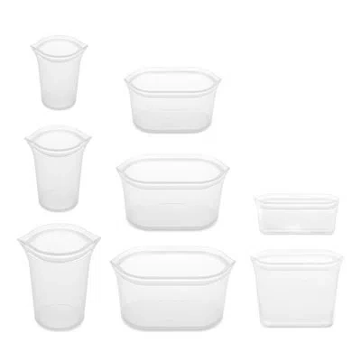 Zip Top Full Set Container Food Storage Set In Frost