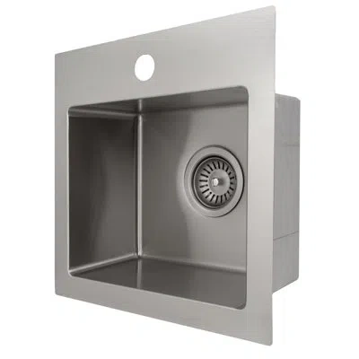 Zline 15 In. Donner Topmount Single Bowl Bar Kitchen Sink In Stainless Steel (sts-15)
