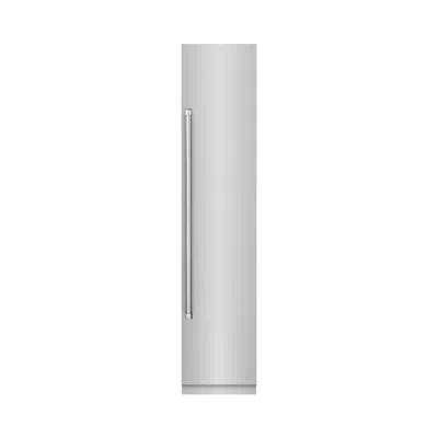 Zline 18 In. 8.6 Cu. Ft. Hinge Column Freezer With Graphite Gray Interior In Stainless Steel