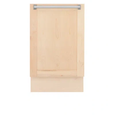 Zline 18 In. Tallac Series 3rd Rack Top Control Built-in Dishwasher In Unfinished Wood And Traditonal Hand