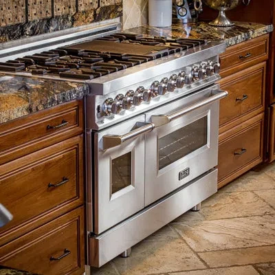 Zline 2 Piece Kitchen Package With 48" Freestanding Dual Fuel Range & 48" Wall Mount Range Hood In Stainless Steel