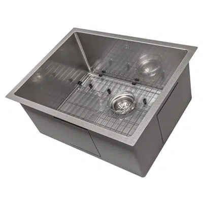 Zline 23 In. Meribel Undermount Single Bowl Satin Stainless Steel Kitchen Sink With Bottom Grid (srs-23s)