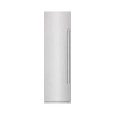 Zline 24 In. 12.4 Cu. Ft. Column Freezer With Graphite Gray Interior In Durasnow® Stainless Steel