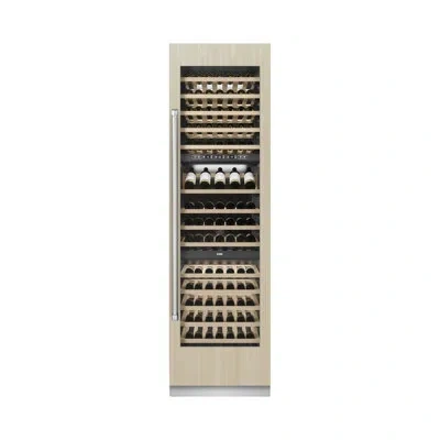 Zline 24 In. 12.4 Cu. Ft. Triple Zone 100 Bottle Column Wine Cooler Accents In Stainless Steel