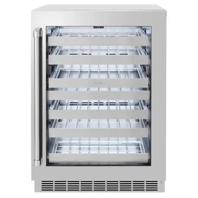 Zline 24 In. Touchstone Dual Zone 44 Bottle Wine Cooler In Stainless Steel