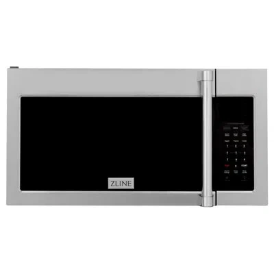 Zline 30 In. 1.5 Cu. Ft. Over-the-range Microwave In Stainless Steel With Traditional Handle And Set Of 2  In Dark Black Stainless Steel