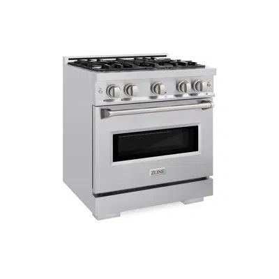Zline 30 In. 4.2 Cu. Ft. Classic Gas Range With 4 Burner Cooktop And Convection Gas Oven In Stainless Stee In Stainless Steel