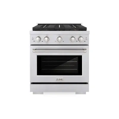 Zline 30 In. 4.2 Cu. Ft. Paramount Gas Range With 4 Burner Duopro™ Cooktop And Convection Gas Oven In Stai In Stainless Steel