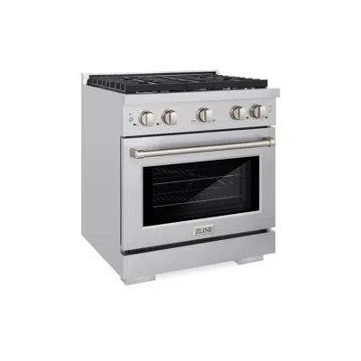 Zline 30 In. 4.2 Cu. Ft. Paramount Gas Range With Convection Gas Oven In Stainless Steel With 4 Brass Burn