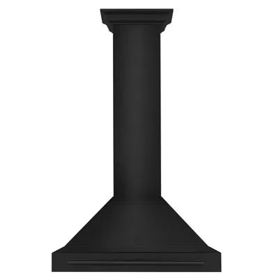 Zline 30 In. Autograph Edition Black Stainless Steel Wall Mount Range Hood With Handle