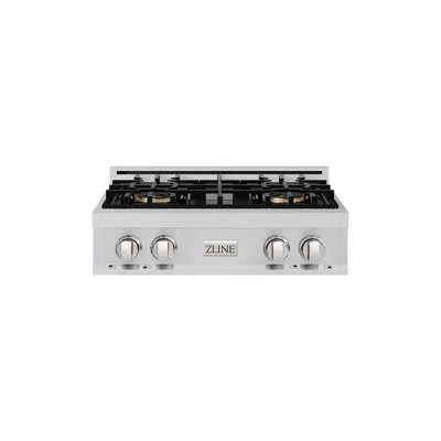 Zline 30 In. Classic Gas Rangetop With 4 Burner Duopro™ Cooktop In Stainless Steel