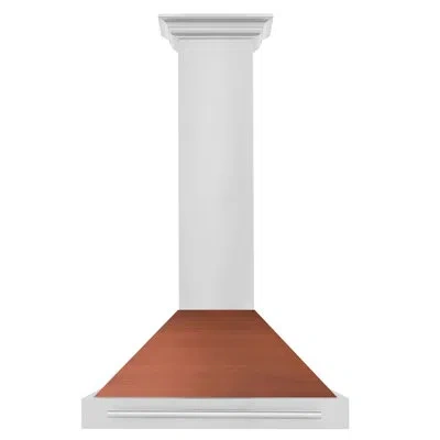 Zline 30 In. Convertible Stainless Steel Range Hood With Copper Shell And Stainless Steel Handle (kb4stx-c In Stainless Steel;copper