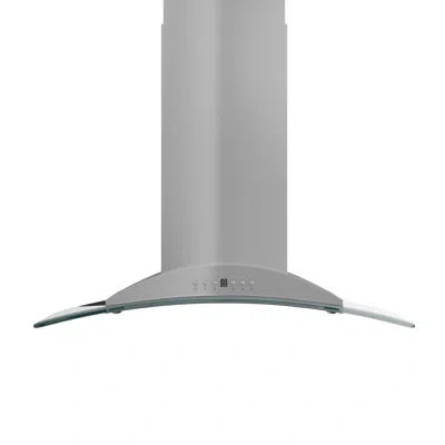 Zline 30 In. Convertible Vent Island Mount Range Hood In Stainless Steel & Glass (gl9i-30)