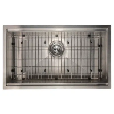 Zline 30 In. Garmisch Undermount Single Bowl Stainless Steel Kitchen Sink With Bottom Grid And Accessories