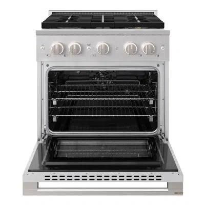 Zline 30 In. Marino Dual Fuel Range With Duopro Cooktop And Convection Oven In Stainless Steel In Stainless Steel,stainless Steel