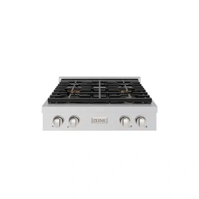 Zline 30 In. Paramount Gas Rangetop With 4 Burner Duopro™ Cooktop In Stainless Steel