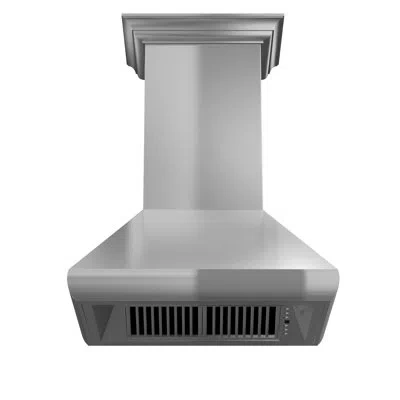 Zline 30 In. Professional Convertible Vent Wall Mount Range Hood In Stainless Steel With Crown Molding (58