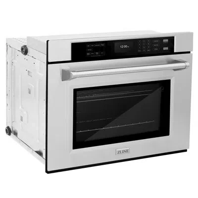 Zline 30 In. True Convection Single Wall Oven W/ Air Fry And Self Clean In Stainless Steel,stainless Steel