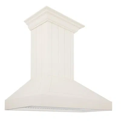 Zline 30 In. Wooden Convertible Vent Wall Mount Range Hood - Includes Motor In Cottage White