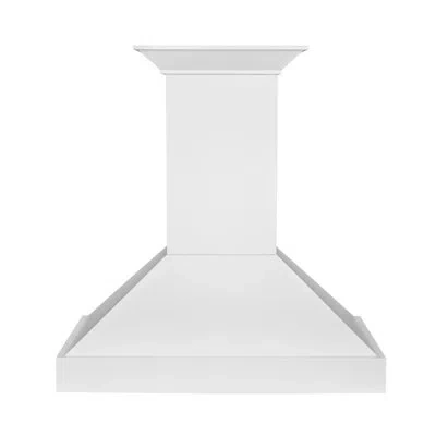 Zline 30 In. Wooden Wall Mount Range Hood In Smooth Bright White Finish (kbww-30)