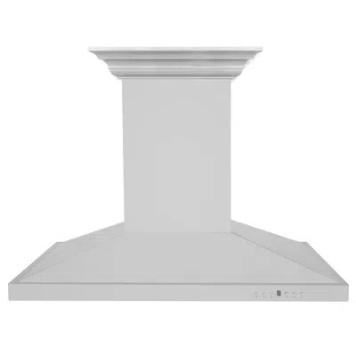 Zline 30 In.  Crownsound™ducted Vent Island Mount Range Hood In Stainless Steel With Built-in Bluetoo In Silver