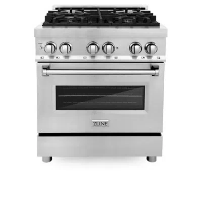 Zline 30" Legacy Dual Fuel Range W/ 4 Burner Gas Cooktop And Electric Convection Oven In Stainless Steel
