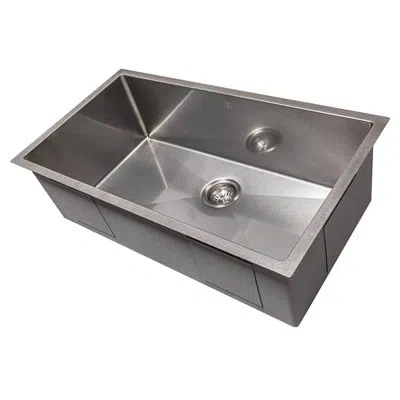Zline 33 In. Meribel Undermount Single Bowl Satin Stainless Steel Kitchen Sink With Bottom Grid (srs-33s)