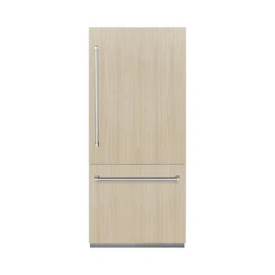 Zline 36 In. 19.8 Cu. Ft. Panel Ready Built-in Bottom Freezer Refrigerator With Water Dispenser And Ice Ma In Stainless Steel