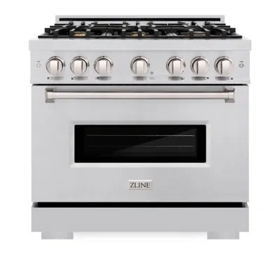 Zline 36 In. 5.2 Cu. Ft. Classic Dual Fuel Range With Gas Cooktop And Electric Convection Oven In Stainles In Stainless Steel