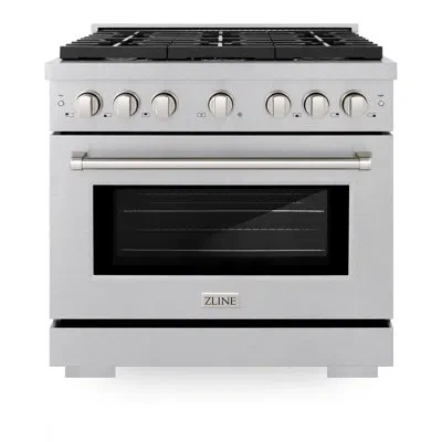 Zline 36 In. 5.2 Cu. Ft. Paramount Dual Fuel Range With 6 Burner Gas Cooktop And Electric Convection Oven  In Stainless Steel