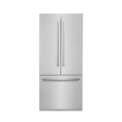 Zline 36 In. Built-in Refrigerator W/ Water Dispenser & Ice Maker In Stainless Steel,stainless Steel