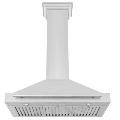 Zline 36 In. Convertible Stainless Steel Range Hood With Matte Shell And Stainless Steel Handle