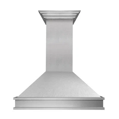 Zline 36 In. Designer Series Ducted Wall Mount Range Hood In Satin Stainless Steel (8656s-36)