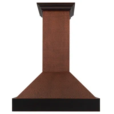Zline 36 In. Ducted Vent Designer Series Wall Mount Range Hood (655-hbxxx-36) In Hand-hammered Copper,oil-rubbed Bronze