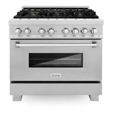 Zline 36 In. Legacy Dual Fuel Range W/ 6 Burners & Oven In Stainless Steel Satin Stainless Steel