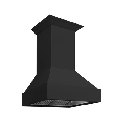 Zline 36 In. Wooden Wall Mount Range Hood In Rustic In Black