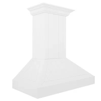Zline 36 In. Wooden Wall Mount Range Hood In Shiplap Bright White Finish (kpww-36)