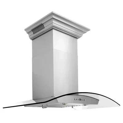 Zline 36 In.  Crownsound™ducted Vent Wall Mount Range Hood In Stainless Steel With Built-in Bluetooth