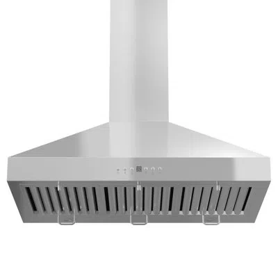 Zline 42 In. Convertible Vent Convertible Vent Wall Mount Range Hood In Stainless Steel With Crown Molding