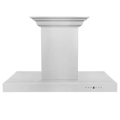 Zline 42 In.  Crownsound™ducted Vent Island Mount Range Hood In Stainless Steel With Built-in Bluetoo